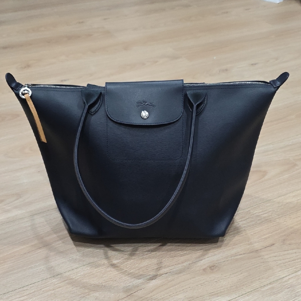 Longchamp Classic Coated Dark Blue Tote